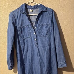 Old Navy Long Sleeve Blue Denim Dress